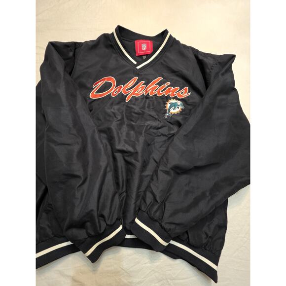 Miami Dolphins NFL Men's V-neck Pullover Longsleeve Jacket Size Xl - Picture 1 of 6